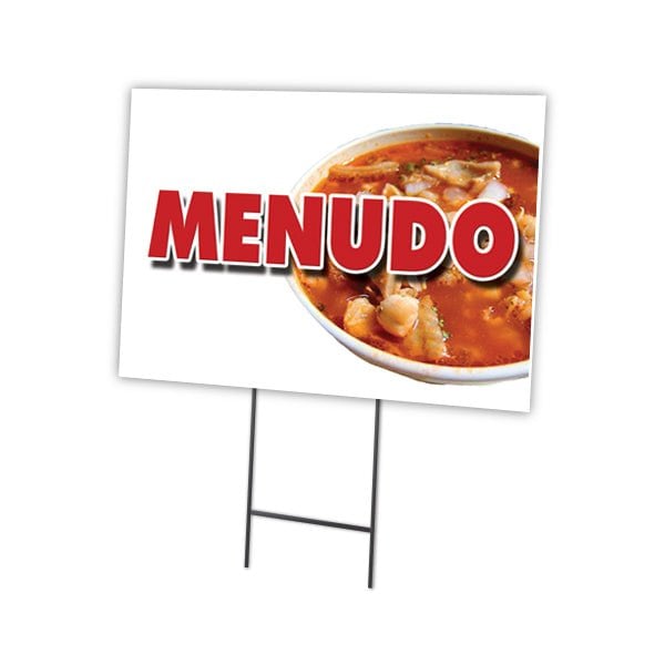 Signmission Menudo Yard Sign & Stake outdoor plastic coroplast window, C-2436 Menudo C-2436 Menudo - main
